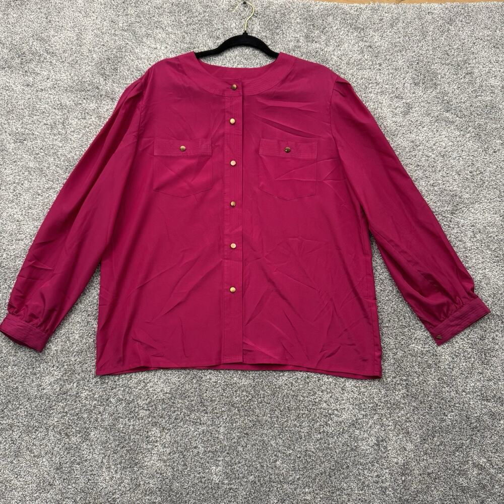 Sheridan Square Top Womens Size 18 Office Feminine Vintage 90s Y2K Button Up